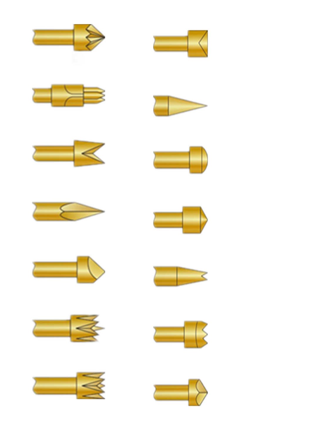 測試探針頭型簡介表（一）