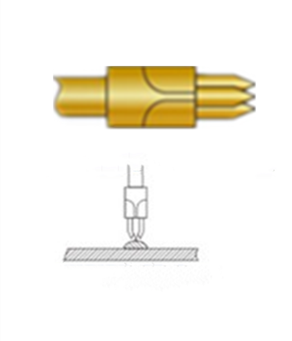 三尖頭探針、探針用法圖、探針原理圖、測試探針圖片