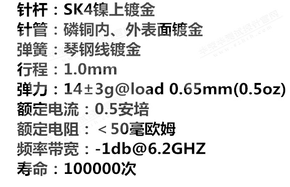 026-BJ-5.7L、BGA雙頭探針、測試探針