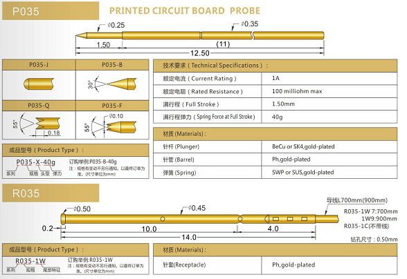 035測試探針規(guī)格、測試探針生產(chǎn)廠家