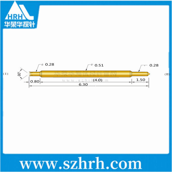 0.51-UB-6.3L ，華榮華雙頭測(cè)試探針廠家