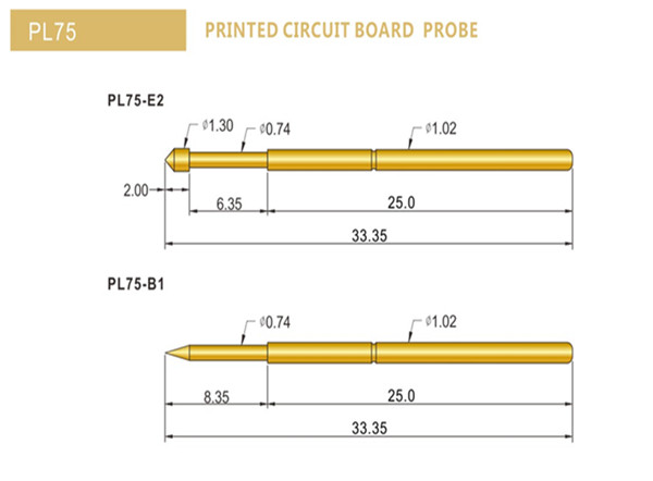 PL75測(cè)試探針規(guī)格型號(hào)、PL75探針選型