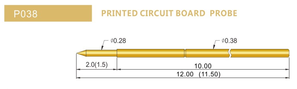 PA038探針尺寸，華榮華探針廠家
